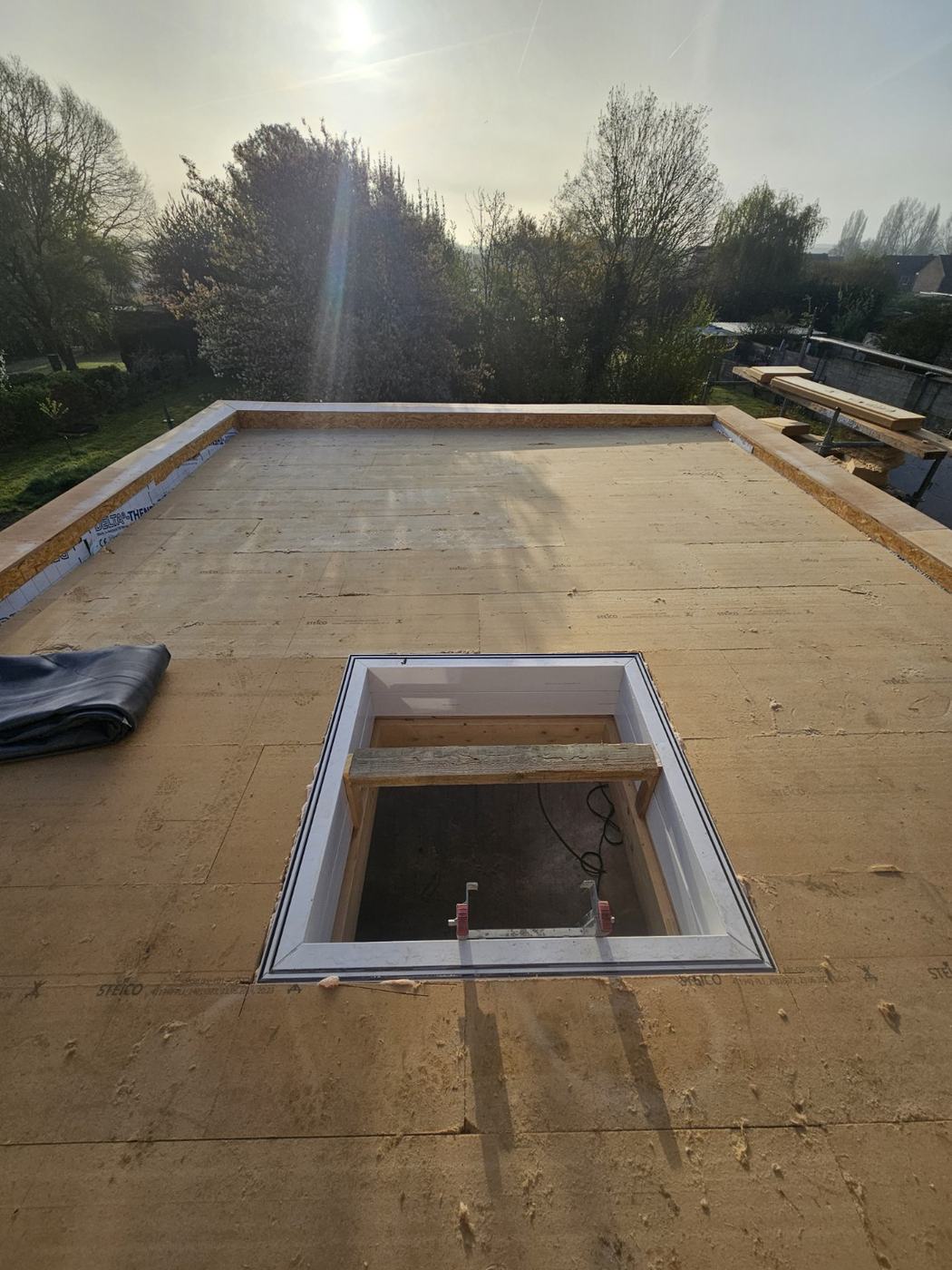 Nouvelle toiture verte sur membrane EPDM à Hélécine - photo 1
